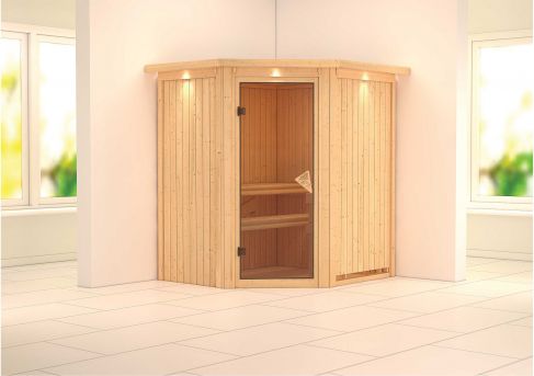 Karibu Systemsauna Tonja | 170 x151 cm | Wandstärke 68mm