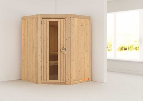 Karibu Systemsauna Larin 151x151 cm | Wandstärke 68mm