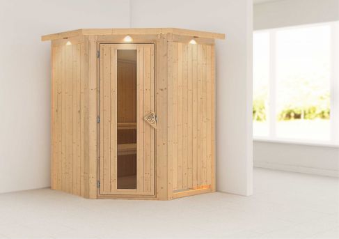 Karibu Systemsauna Larin 151x151 cm | Wandstärke 68mm