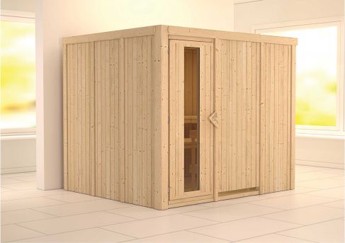 Karibu Systemsauna Gobin 231x196 cm | Wandstärke 68mm