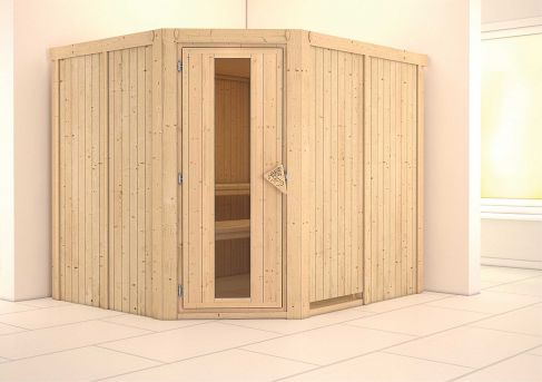 Karibu Systemsauna Malin 231x196 cm | Wandstärke 68mm