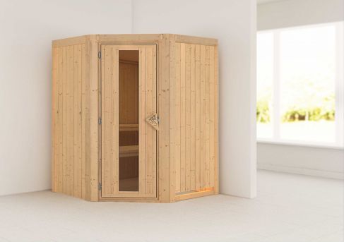 Karibu Systemsauna Nanja | 151x151 cm | Wandstärke 68mm