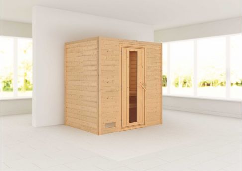 Karibu Massivholzsauna Ronja | 196 x146 cm | Wandstärke 38mm