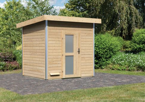 Karibu Massivholzsauna Saunahaus Norge 231x196 cm | Wandstärke 38mm