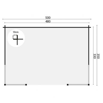 Grundriss Gartenlaube Konstantin 40mm 500x350cm