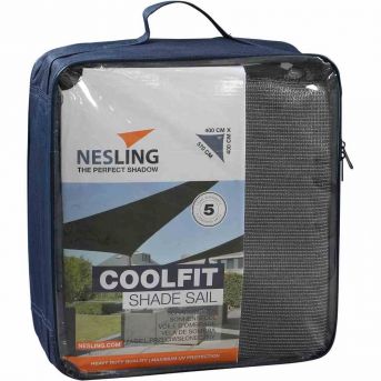 Nesling 90° Coolfit Sonnensegel 3-Eck 400x400x570 cm Grau
