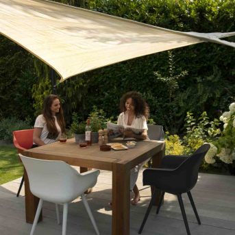 Nesling Coolfit Sonnensegel Quadrat 360x360x360x360 cm Altweiss
