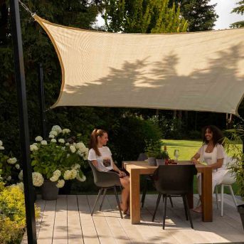 Nesling Coolfit Sonnensegel Quadrat 360x360x360x360 cm Altweiss