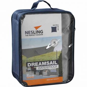 Nesling Dreamsail Sonnensegel Quadrat Grau 500x500x500x500 cm Wasserdicht