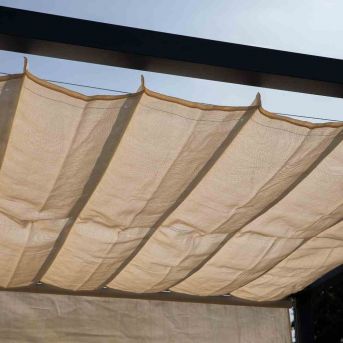 Nesling Coolfit Faltsonnensegel 370x500 cm Sand