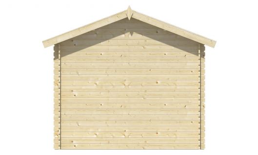 Ansicht Rechte Seite Gartenhaus Aksel 28mm 400x300cm