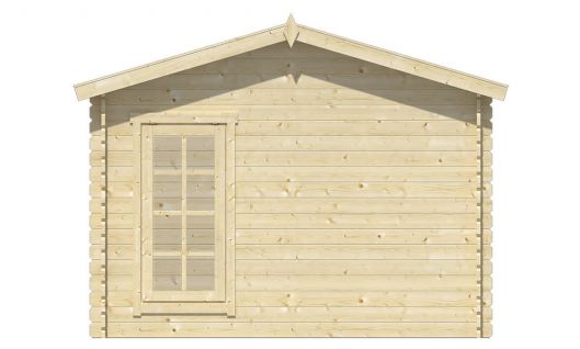 Ansicht Rechte Seite Gartenhaus Arne 28mm 450x350cm