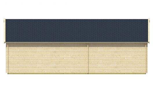 Ansicht Rückseite Gartenhaus Big Ben 70mm 930x400cm