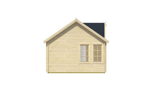 Ansicht Linke Seite Gartenhaus Big Ben 70mm 930x400cm