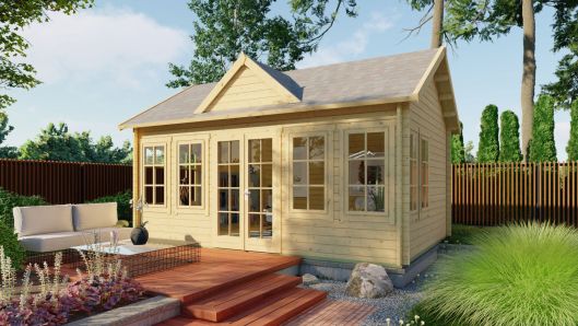 Gartenhaus Clockhouse 44mm 550x400cm