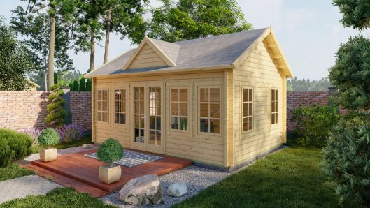 Gartenhaus Clockhouse Trevor 70mm 550x400cm