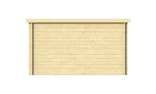 Ansicht Rechte Seite Gartenhaus Flow 40mm 595x400cm