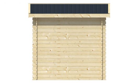 Ansicht Rückseite Gartenhaus Gerätehaus  Eigo 19mm 220x220cm