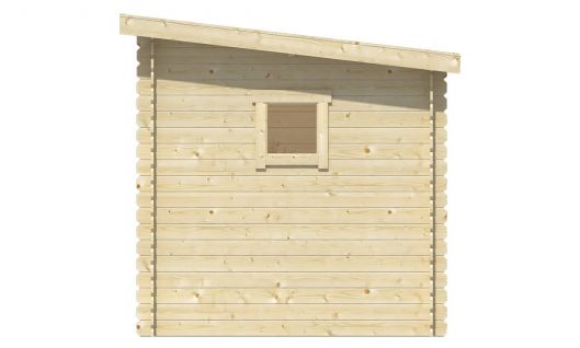 Ansicht Rechte Seite Gartenhaus Gerätehaus  Eigo 19mm 220x220cm