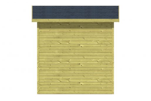 Ansicht Rückseite Gartenhaus Gerätehaus Olaf 16mm 204x197cm