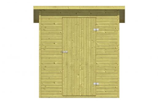 Ansicht Frontseite Gartenhaus Gerätehaus Olaf 16mm 204x197cm