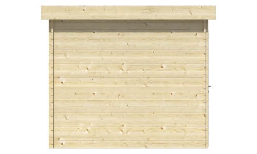 Ansicht Linke Seite Gartenhaus Hypermodern 28mm 320x260cm