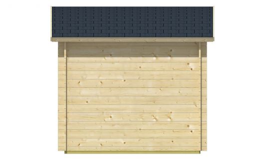 Ansicht Rechte Seite Gartenhaus Klair 28mm 300x240cm