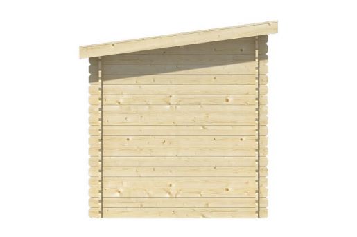 Ansicht Linke Seite Gartenhaus Kris 28mm 290x200cm