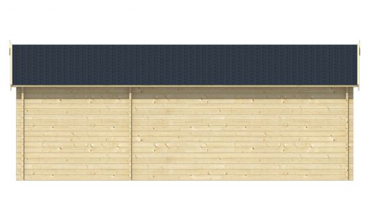 Ansicht Rückseite Gartenhaus Kukka 40mm 700x350cm