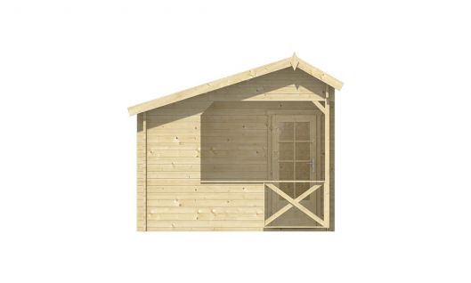 Ansicht Linke Seite Gartenhaus Kukka 40mm 700x350cm