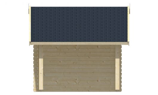 Ansicht Linke Seite Gartenhaus Lars 28mm 420x260cm