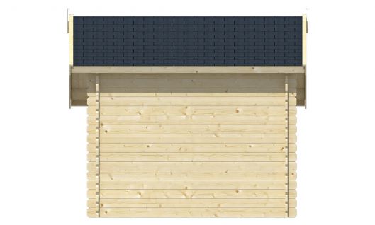 Ansicht Rechte Seite Gartenhaus Lars 28mm 420x260cm