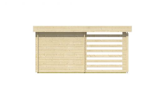 Ansicht Linke Seite Gartenhaus Lilou 40mm 820x490cm