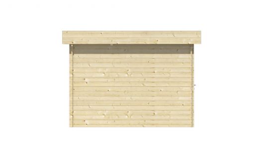 Ansicht Linke Seite Gartenhaus Megamodern 28mm 575x300cm