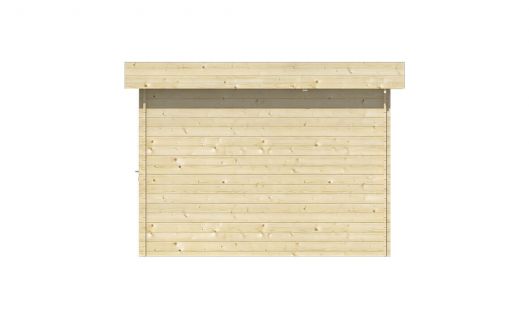 Ansicht Rechte Seite Gartenhaus Megamodern 28mm 575x300cm