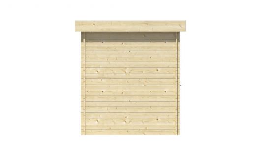 Ansicht Linke Seite Gartenhaus Middelmodern 28mm 500x200cm