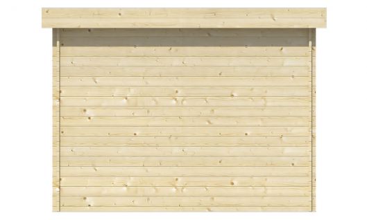 Ansicht Rückseite Gartenhaus Minimodern 28mm 300x200cm