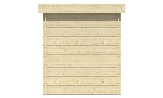 Ansicht Linke Seite Gartenhaus Minimodern 28mm 300x200cm