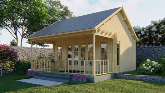 Gartenhaus Olaug 44mm 550x598cm