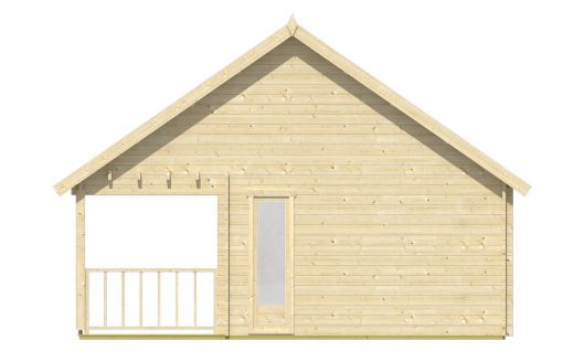 Ansicht Rechte Seite Gartenhaus Olaug 44mm 550x598cm