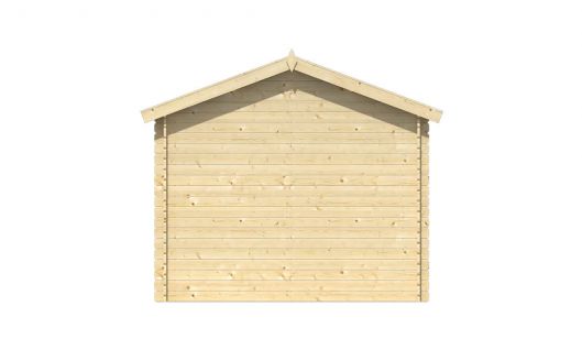 Ansicht Linke Seite Gartenhaus Ove 28mm 590x300cm