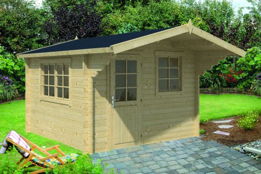 Gartenhaus Riho 40mm 320x320+120cm Vordach