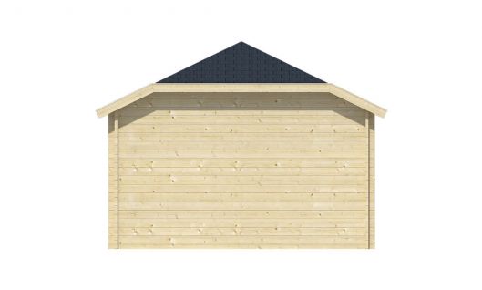 Ansicht Rechte Seite Gartenhaus Torkel 44mm 700x420cm