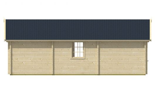Ansicht Linke Seite Gartenhaus Wochenendhaus Kay 70mm 595x800cm