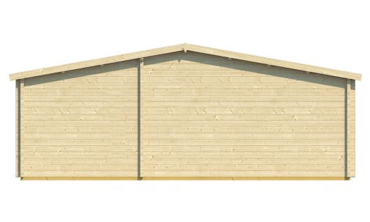 Ansicht Rückseite Gartenhaus Wochenendhaus Ollie 70mm 498x731cm