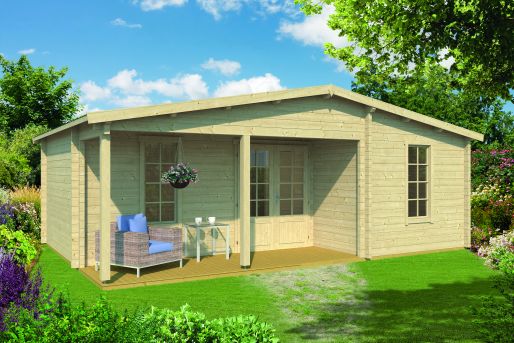 Gartenhaus Wochenendhaus Ollie 70mm 498x731cm