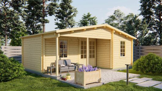 Gartenhaus Wochenendhaus Ollie 70mm 498x731cm
