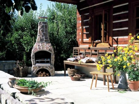 Grillkamin Landau Porphyr
