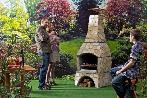 Grillkamin Landau Quarzit (gelblich)