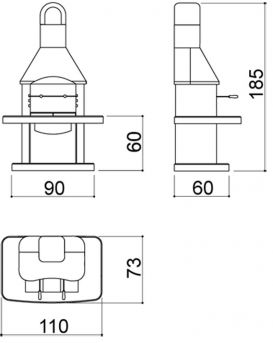 Grillkamin Siesta braun